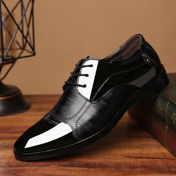 Новая кожаная обувь, мужская официальная обувь, Офисная повседневная роскошная рабочая обувь, Свадебные туфли 38-48, Кожаные туфли-оксфорды, Zapatos De Hombre
