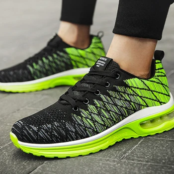 Новые мужские кроссовки для бега, Дышащие мужские кроссовки с сеткой на воздушной подушке, Удобные спортивные Легкие повседневные кроссовки