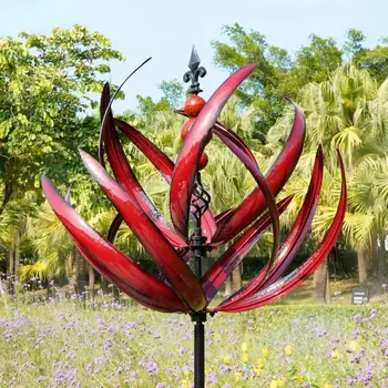 Новый Harlow Wind Spinner Металлическая Ветряная мельница 3D Ветряная Кинетическая скульптура Газон Металлические Ветряные Солнечные Блесны Украшение двора И сада