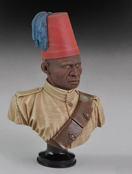 Новый комплект моделей в разобранном виде 1/10 древнего офицера с бюстом в шляпе, фигурка из смолы, неокрашенная модель