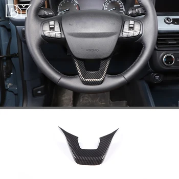 Отделка рулевого колеса из углеродного волокна Цвет ABS Для Ford Maverick 2022 Аксессуары Декор Рулевого колеса Для укладки