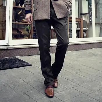 Официальные брюки на молнии, однотонные брюки, стильные мужские деловые брюки приталенного кроя из дышащей мягкой ткани с карманами на талии.