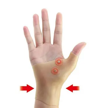 Перчатки для магнитотерапии, поддерживающие запястье и большой палец, Силиконовый Гель, Корректор давления при артрите, Массаж, Обезболивающие Перчатки, Протектор