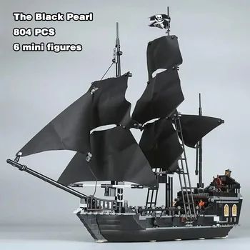 Пираты Модель корабля Black Pearl Строительные блоки Кирпичи Совместимы 4184 16006 Детские игрушки на День рождения Подарки