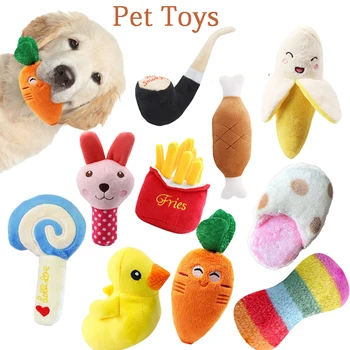 Плюшевые игрушки для домашних животных, безопасные безвредные интерактивные плюшевые животные, игрушки для домашних животных, игрушки для жевания, игрушки для чистки зубов, кошки, собаки, зоотовары