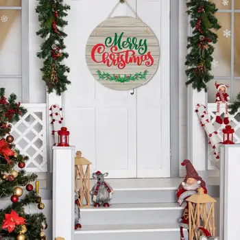 Праздничное Украшение двери, Праздничный Подвесной Орнамент, Праздничные Рождественские Бумажные Дверные знаки, Гном, дерево с рисунком Лося для внутреннего / наружного