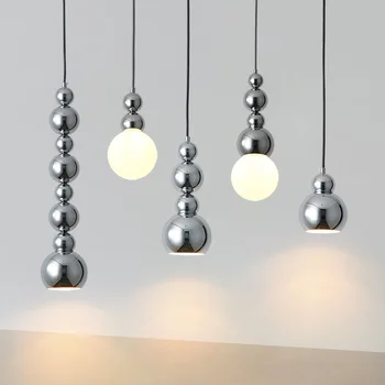 Прикроватный подвесной светильник в кремовом стиле, креативный дизайн в виде тыквы, светодиодная лампа для спальни, столовой, кабинета, подвесной светильник
