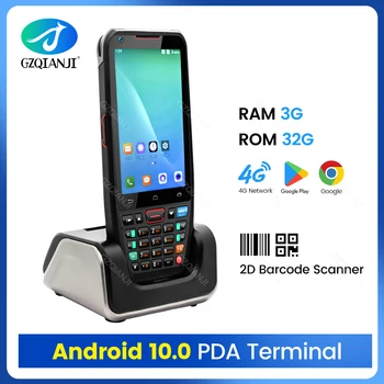 Прочный Портативный Терминал PDA Android 10 1D 2D Считыватель штрих-кодов Поддержка 3G 4G GPS WiFi Bluetooth Портативный Сборщик Данных IP66