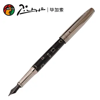 роскошная перьевая ручка pimio 955 с металлическими чернилами, пистолет, Серое черное перо, конвертер, наполнитель, офисные школьные принадлежности