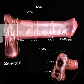 Силиконовый расширитель для пениса Большой лошади, Полый мягкий фаллоимитатор для животных, секс-игрушки для мужчин, презерватив для увеличения размера