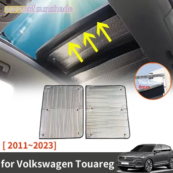 Солнцезащитный Козырек на Крыше Volkswagen Vw Touareg 2 7p Cr 2011 ~ 2023 2022 2020 2019 2016 2012 Солнцезащитный Крем на крыше Теплоизоляция Ветрового Стекла