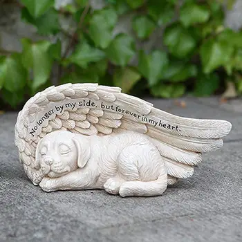 Статуэтка домашнего животного с крылом, Фигурка Арт-садовый орнамент на память, поделки