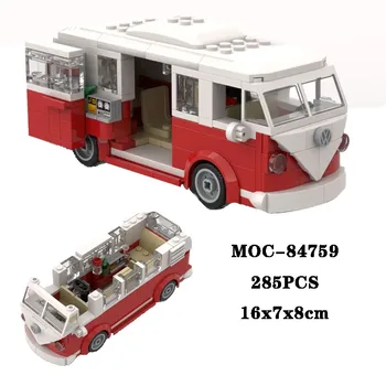 Строительные блоки MOC-84759 Bus, строительные блоки высокой сложности, 285 шт., развивающие игрушки для взрослых и детей, подарок на день рождения