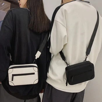 Сумка через плечо Мужская Ins Tide Маленькая квадратная сумка Модная индивидуальная сумка через плечо для отдыха Корейская нишевая сумка женская