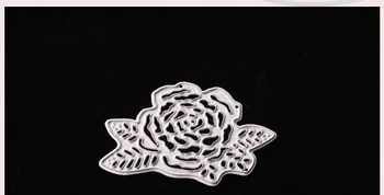 Трафареты для вырезания металлических роз для фотоальбома в стиле скрапбукинга, декоративное тиснение, бумажные открытки 