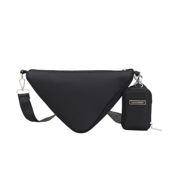 Треугольная повседневная нагрудная сумка через плечо для женщин, роскошная дизайнерская сумка с мешочком для мелких монет, Bolso cruzado de mujer