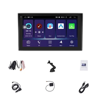 Универсальный 7-дюймовый автомобильный радиоприемник Android 12 2G + 32G, Мультимедийный видеоплеер, Беспроводной экран Carplay и Android Auto с камерой