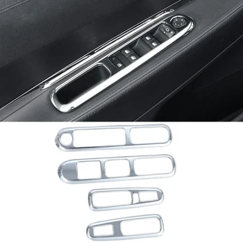 Хромированная отделка ABS, крышка подлокотника стеклоподъемника салона для Peugeot 3008 2012 2013 2014 2015 LHD