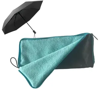 Чехол для зонта Синель Полотенце из синели на молнии Прочный чехол для зонта Многофункциональная сумка для зонта для дома путешествий на открытом воздухе