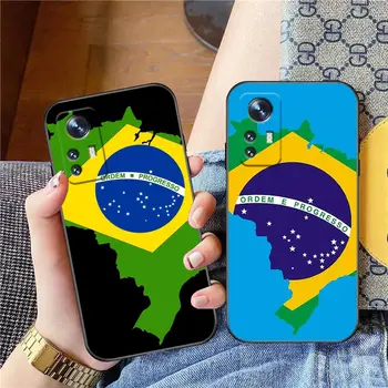 Чехол для телефона с Бразильским Флагом Для Xiaomi Mi 13 12 12X12T 11 11T 10 9 8 Pro Lite Plus TPU Case Funda Coque Shell Capa Cover