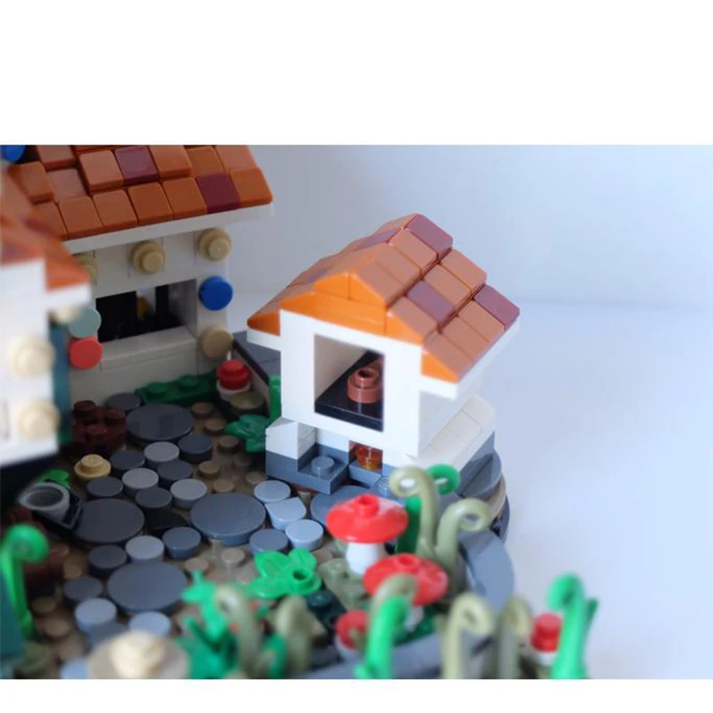 MOC-105637 Мир сказок, Пряничный домик, модульное здание, модель сборки строительных блоков, кирпичная игрушка, детские подарки Изображение 3