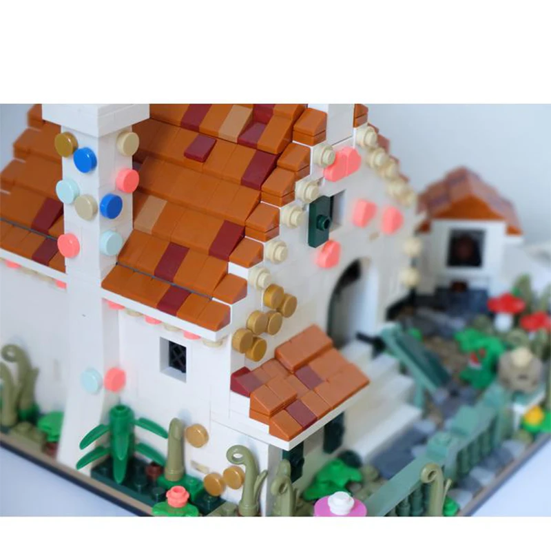 MOC-105637 Мир сказок, Пряничный домик, модульное здание, модель сборки строительных блоков, кирпичная игрушка, детские подарки Изображение 4