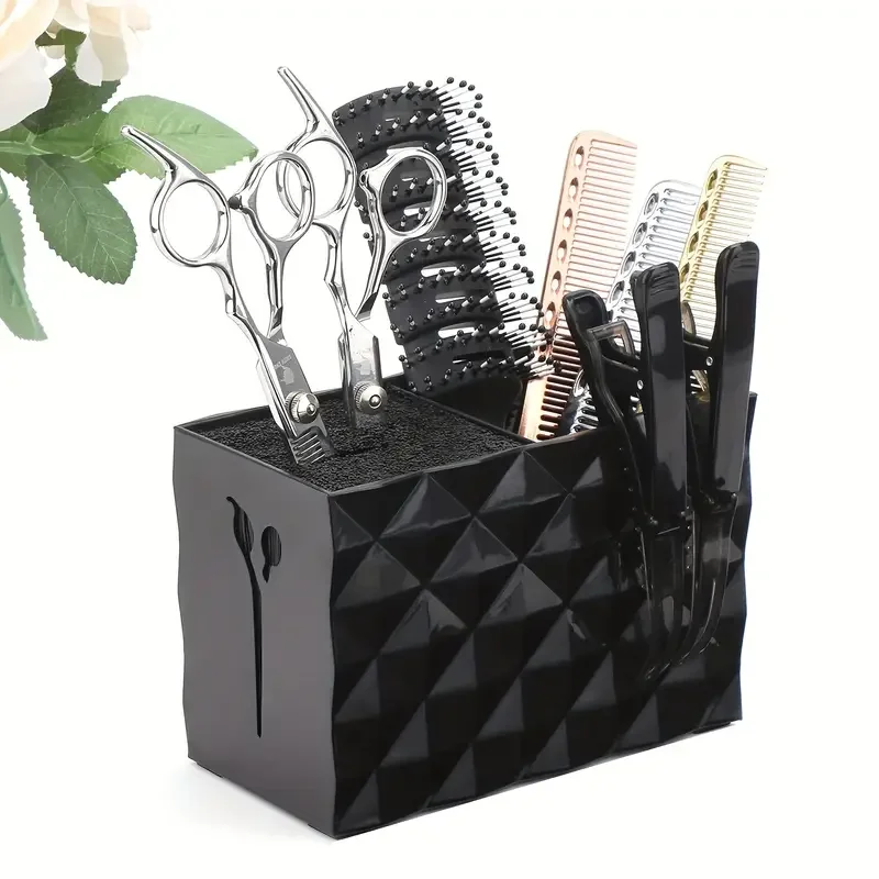 Профессиональная коробка для хранения расчески и ножниц, большой держатель для ножниц, Парикмахерские расчески, зажимы, органайзеры, стойки для парикмахерских инструментов Изображение 1