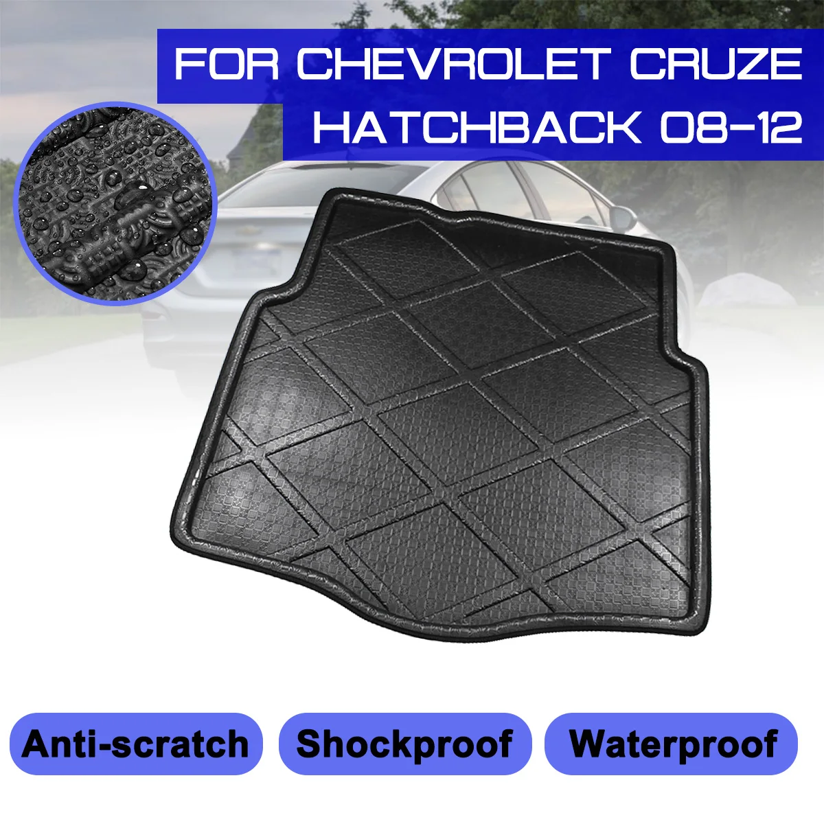 Автомобильный коврик для пола Chevrolet CRUZE Хэтчбек 2008 2009 2010 2011 2012 Крышка заднего багажника от грязи Изображение 1