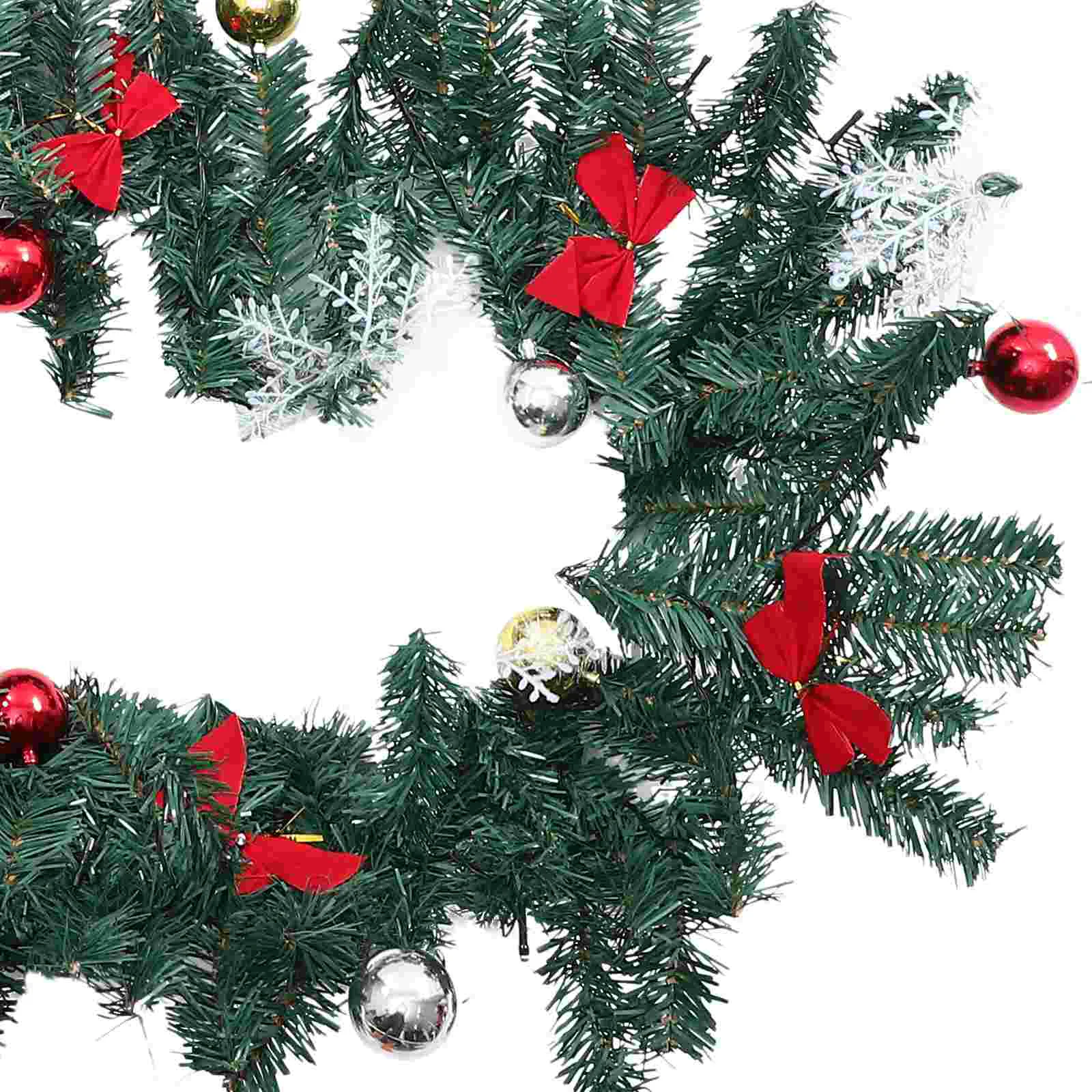Искусственная рождественская гирлянда, рождественская гирлянда с подсветкой, Рождественское украшение, Рождественская вечеринка, гирлянда (штепсельная вилка ЕС) Изображение 1