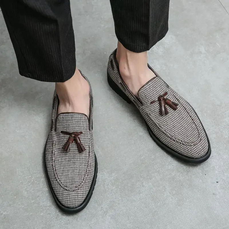 Кожаная обувь, мужская деловая официальная одежда для пригородных поездок, универсальная рабочая мужская обувь в британском стиле, спортивная обувь для молодых мужчин Изображение 0