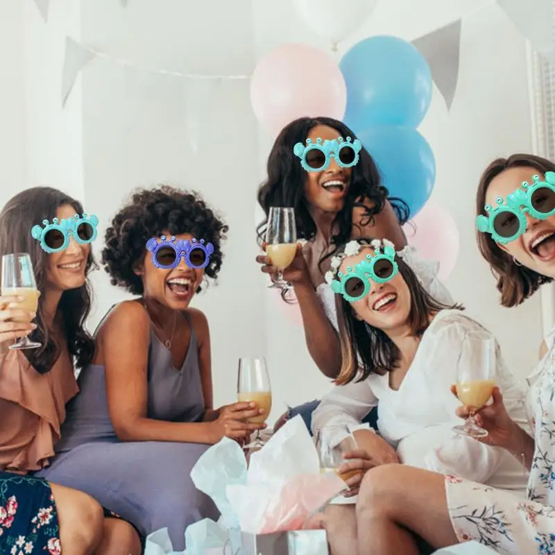 Забавные солнцезащитные очки-крабы, Гавайские солнцезащитные очки, украшения для вечеринок, 6 предметов, украшения для вечеринок, Летние Детские сувениры для вечеринок Изображение 3
