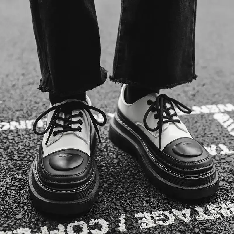 Кожаная обувь для стилистов, Мужская новинка 2023 года, осенняя деловая официальная одежда, повседневная мужская обувь для мальчиков, Свадебная обувь жениха с мягкой подошвой. Изображение 0