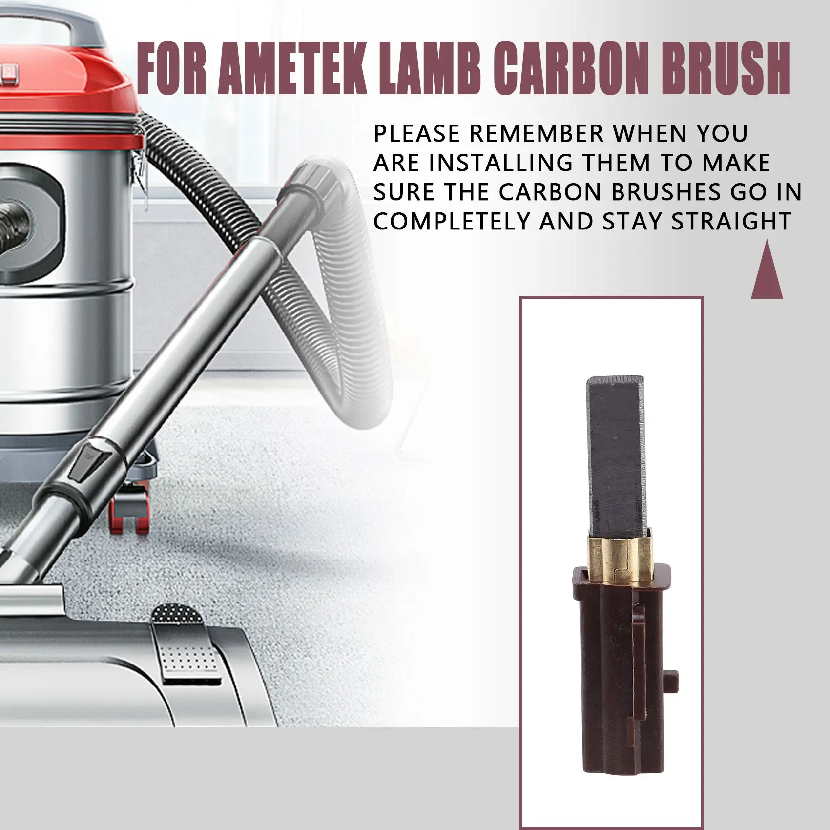 4 упаковки угольной щетки с вакуумным двигателем для Ametek Lamb 2311480, 333261, 33326-1 Изображение 3