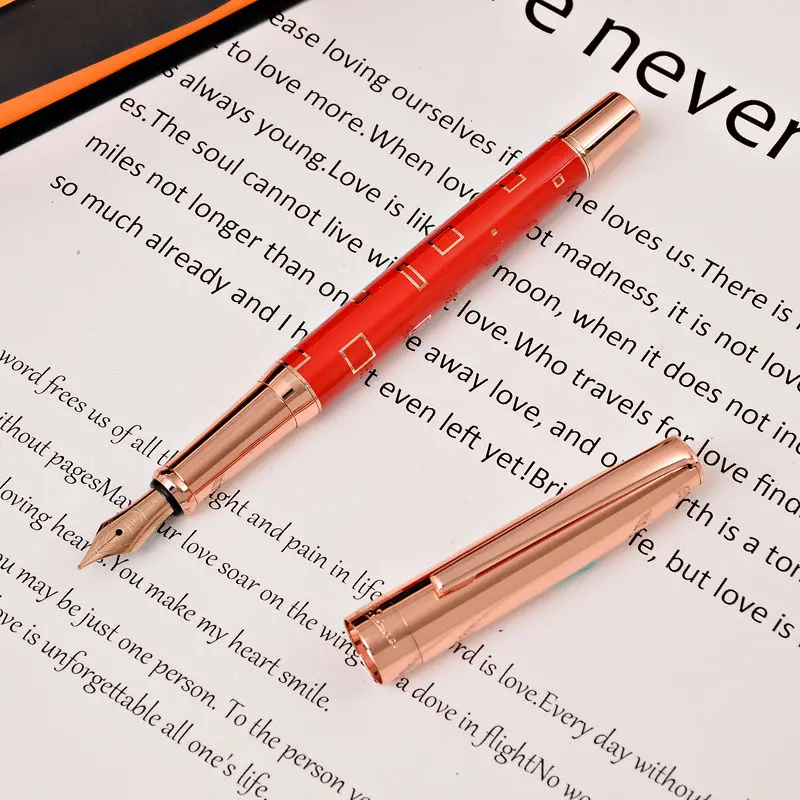 роскошная перьевая ручка pimio 955 с металлическими чернилами, пистолет, Серое черное перо, конвертер, наполнитель, офисные школьные принадлежности Изображение 3