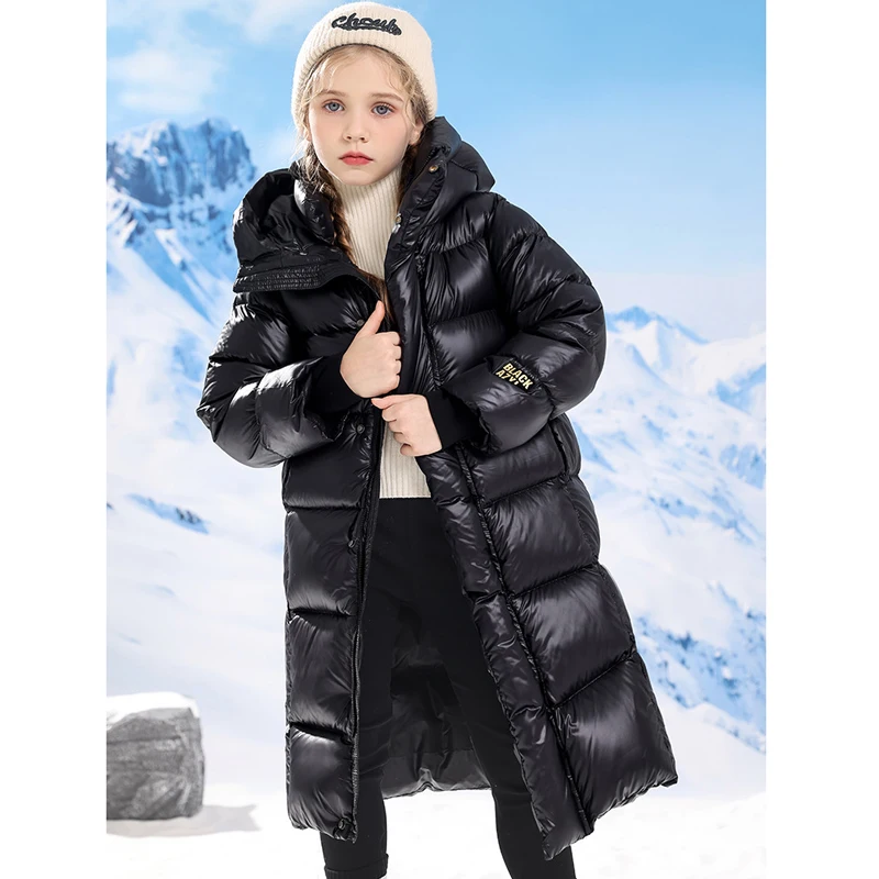 Зимние детские пуховики DIMUSI, Толстая теплая куртка с капюшоном средней длины для девочек, Модные детские теплые пуховики, одежда от 16 лет Изображение 4