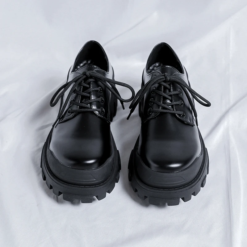 Мужская модная Обувь оксфорды на шнуровке, Мужская Костюмная Обувь, Повседневная Официальная Деловая кожаная Обувь, Мужская Итальянская банкетная свадебная Обувь, Мужская обувь Изображение 5