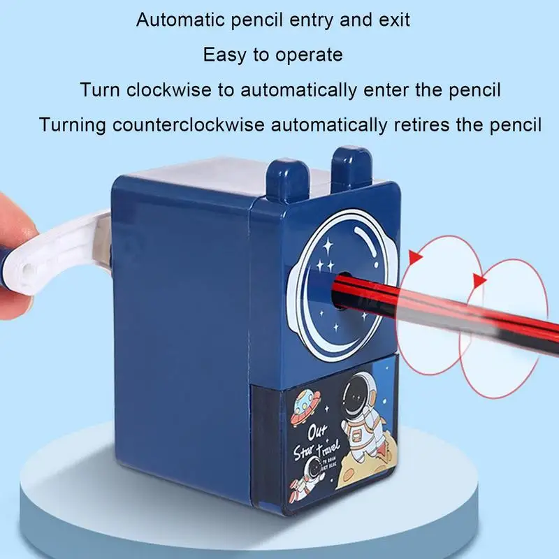 Точилка для карандашей Школьные персональные точилки для карандашей Автоматическая входная и выходная точилка для домашних школьных принадлежностей Подарки для детей Изображение 3