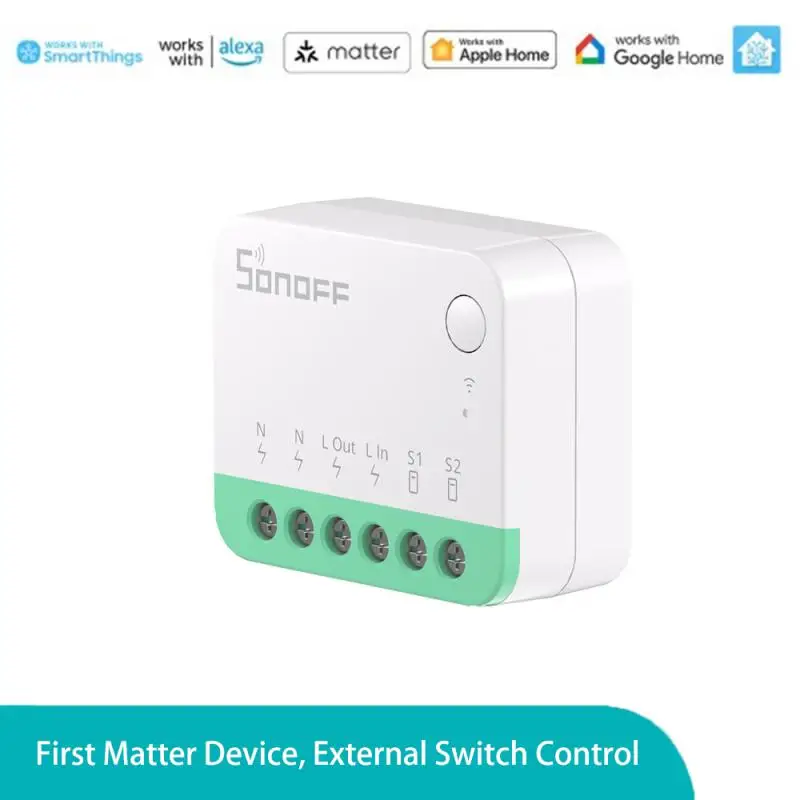 SONOFF MINIR4M Matter Extreme Wi-Fi Smart Switch Совместимый С Отсоединением Модернизированного Релейного Чипа Для Домашней работы Samrt С Alexa IFTTT Изображение 1