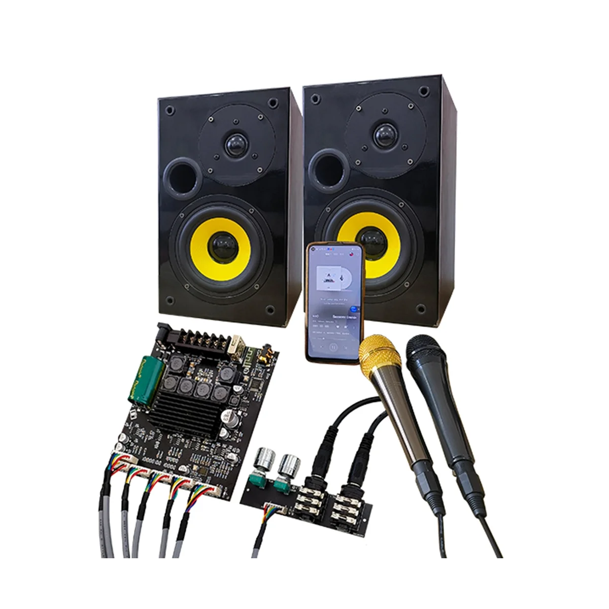 ZK-AM100F Свинцовый Микрофон KTV Аудиосистемы 2.1-Канальный Bluetooth Плата Усилителя мощности 50 + 50 + 100 Вт Изображение 0