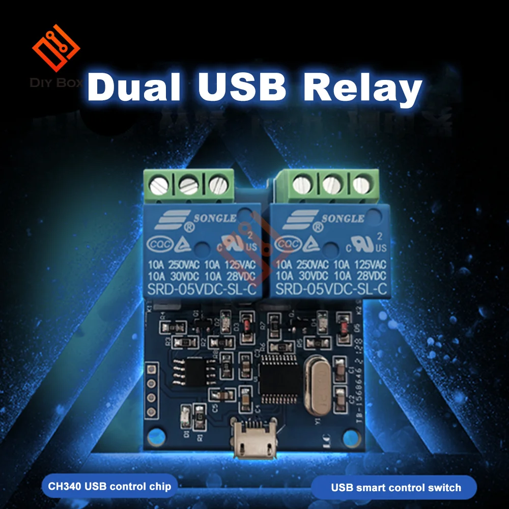 4-Канальный двухканальный USB-релейный модуль USB Intelligent Control Switch Переключатель дистанционного управления 