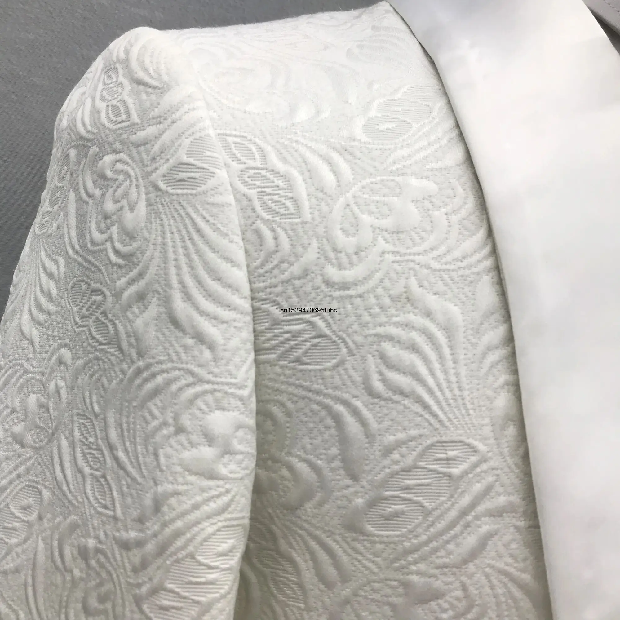 Мужской костюм из трех частей Пальто Жилет Брюки 2023 Новый Высококачественный Китайский узелок Белый принт Формальный Тонкий Модный Деловой Свадебный Изображение 3