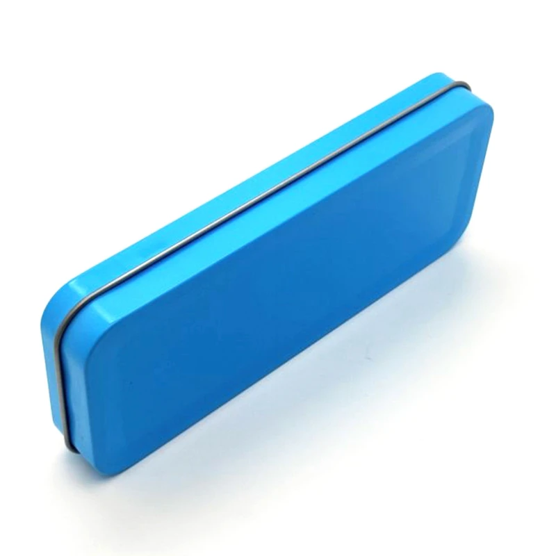 5 ШТ. Сублимационный пустой металлический жестяной пенал для термопресс-печати для карандашей, ручек, органайзеров, Прочный синий Изображение 4