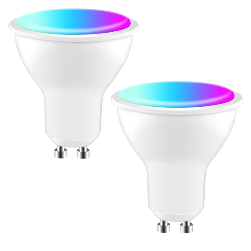TUYA Wifi Smart GU10 Лампочка Прожектор RGB + CCT 4 Вт Лампа С Регулируемой Яркостью Голосовое Управление Работа С Alexa Google Home Яндекс Алиса Изображение 5