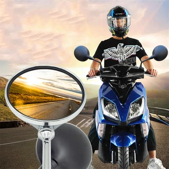 Круглые зеркала заднего вида для мотоциклов Боковое зеркало для скутера Аксессуары для модификации мотоциклов для Suzuki UU125 UE125 UY125